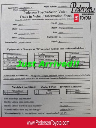 2010 Jeep Wrangler Unlimited Sport