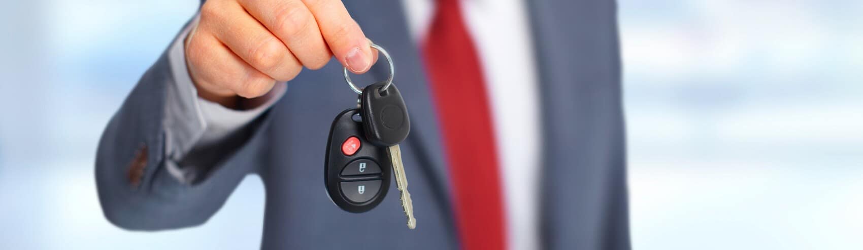 Toyota Salesman Handing Over Car Keys